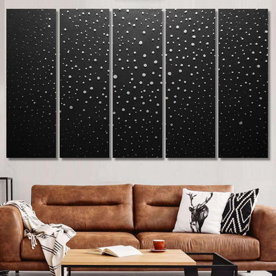 Spray Foam On Black White Dots Galaxy Sky and Space Multi Piece Panel Canvas Home Decor Housewarming Gift Ideas Poster Canvas Gallery Prints