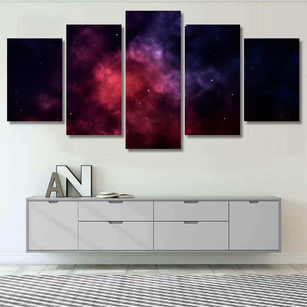 Space Background Fantastic Outer View Realistic 18 Galaxy Sky and Space Multi Piece Panel Canvas Home Decor Housewarming Gift Ideas Poster Canvas Gallery Prints