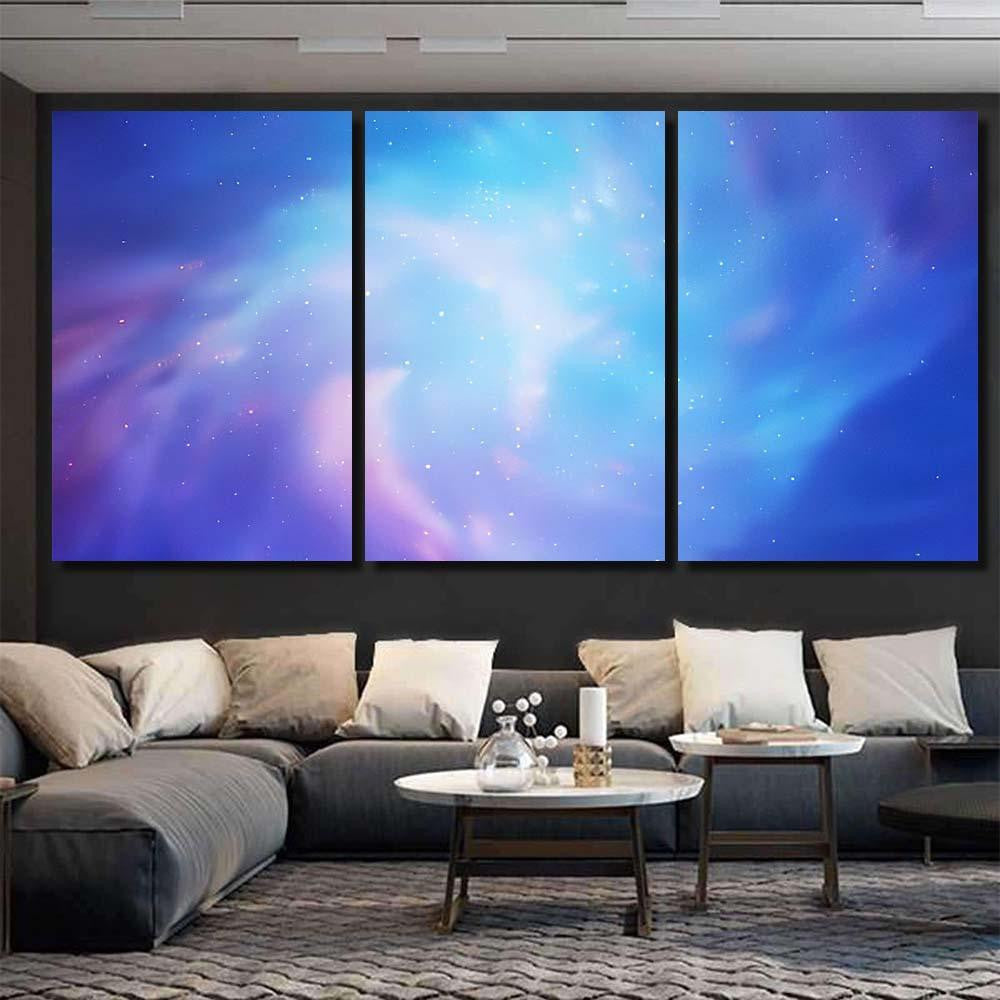Light Pink Blue Vector Texture Milky Galaxy Sky and Space Multi Piece Panel Canvas Home Decor Housewarming Gift Ideas Poster Canvas Gallery Prints
