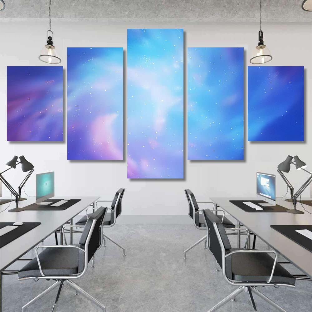 Light Pink Blue Vector Texture Milky Galaxy Sky and Space Multi Piece Panel Canvas Home Decor Housewarming Gift Ideas Poster Canvas Gallery Prints