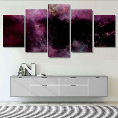 Light Purple Fantastic Nebula Galaxy 3D 3 Galaxy Sky and Space Multi Piece Panel Canvas Home Decor Housewarming Gift Ideas Poster Canvas Gallery Prints
