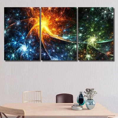 Star Clusters Galaxies Fireworks Colors 3D Galaxy Sky and Space Multi Piece Panel Canvas Home Decor Housewarming Gift Ideas Poster Canvas Gallery Prints
