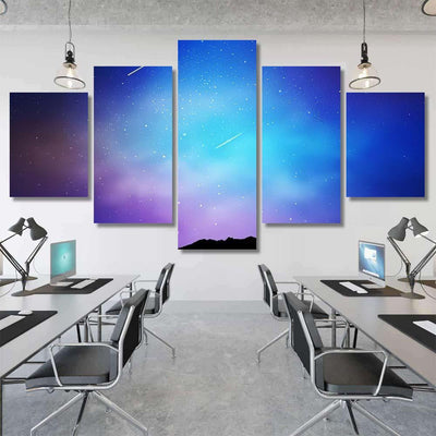Light Pink Blue Vector Layout Cosmic Galaxy Sky and Space Multi Piece Panel Canvas Home Decor Housewarming Gift Ideas Poster Canvas Gallery Prints