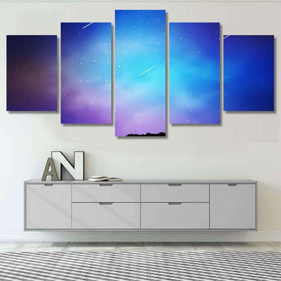 Light Pink Blue Vector Layout Cosmic Galaxy Sky and Space Multi Piece Panel Canvas Home Decor Housewarming Gift Ideas Poster Canvas Gallery Prints
