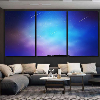Light Pink Blue Vector Layout Cosmic Galaxy Sky and Space Multi Piece Panel Canvas Home Decor Housewarming Gift Ideas Poster Canvas Gallery Prints