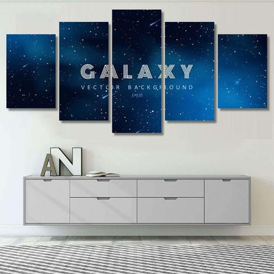 Horizontal Space Background Abstract Shape Stars Galaxy Sky and Space Multi Piece Panel Canvas Home Decor Housewarming Gift Ideas Poster Canvas Gallery Prints