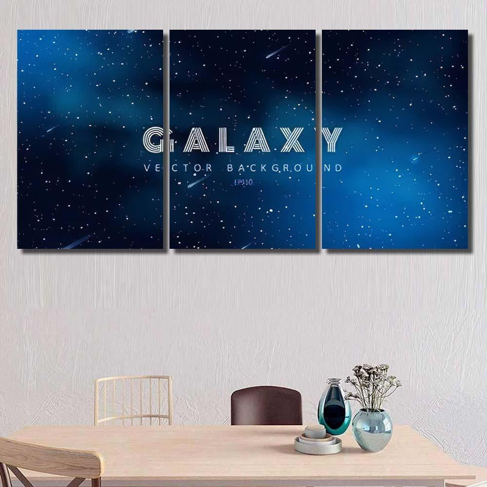 Horizontal Space Background Abstract Shape Stars Galaxy Sky and Space Multi Piece Panel Canvas Home Decor Housewarming Gift Ideas Poster Canvas Gallery Prints