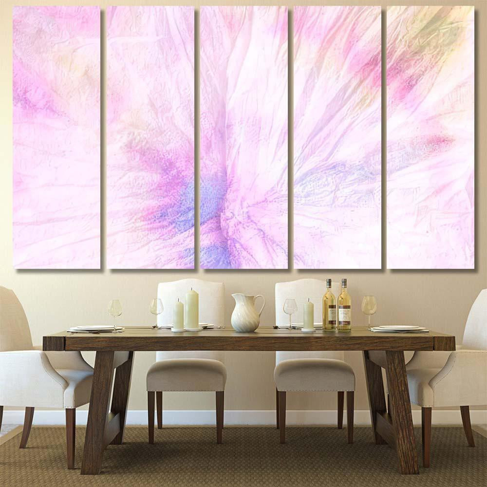 Psychedelic Tie Dye Closeup Pink Textile Galaxy Sky and Space Multi Piece Panel Canvas Home Decor Housewarming Gift Ideas Poster Canvas Gallery Prints