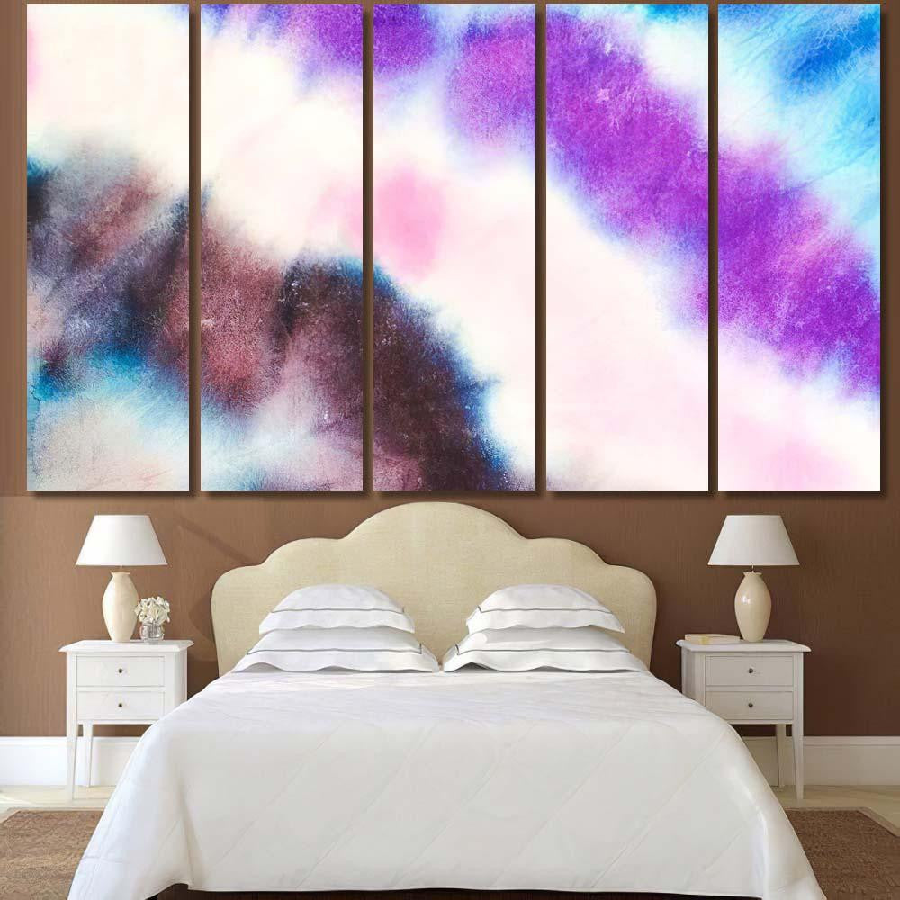 Mineral Watercolor Artistic Texture Print Geode Galaxy Sky and Space Multi Piece Panel Canvas Home Decor Housewarming Gift Ideas Poster Canvas Gallery Prints