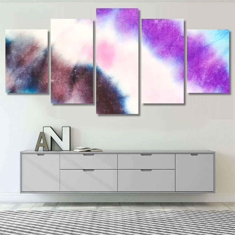 Mineral Watercolor Artistic Texture Print Geode Galaxy Sky and Space Multi Piece Panel Canvas Home Decor Housewarming Gift Ideas Poster Canvas Gallery Prints