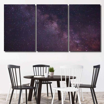 Milky Way Galaxy Night Sky Landscape Galaxy Sky and Space Multi Piece Panel Canvas Home Decor Housewarming Gift Ideas Poster Canvas Gallery Prints