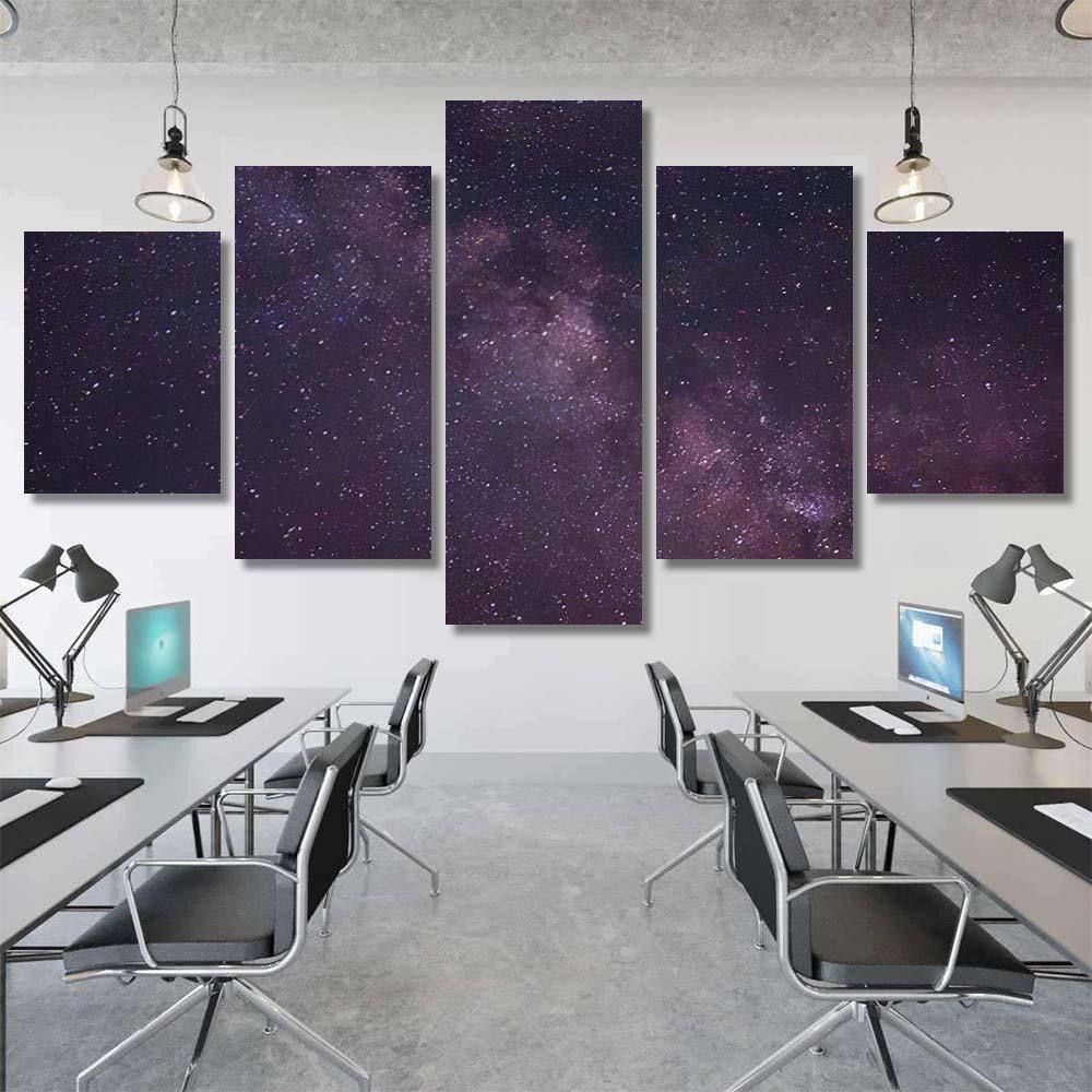 Milky Way Galaxy Night Sky Landscape Galaxy Sky and Space Multi Piece Panel Canvas Home Decor Housewarming Gift Ideas Poster Canvas Gallery Prints