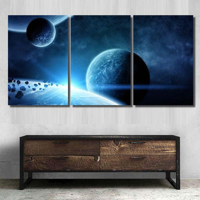 Planet Landscape Space 1 Galaxy Sky and Space Multi Piece Panel Canvas Home Decor Housewarming Gift Ideas Poster Canvas Gallery Prints