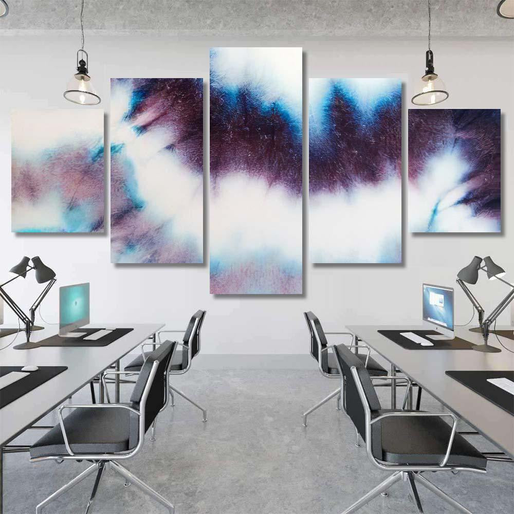 Striped Pattern Magic Aquarelle Tie Dye Galaxy Sky and Space Multi Piece Panel Canvas Home Decor Housewarming Gift Ideas Poster Canvas Gallery Prints