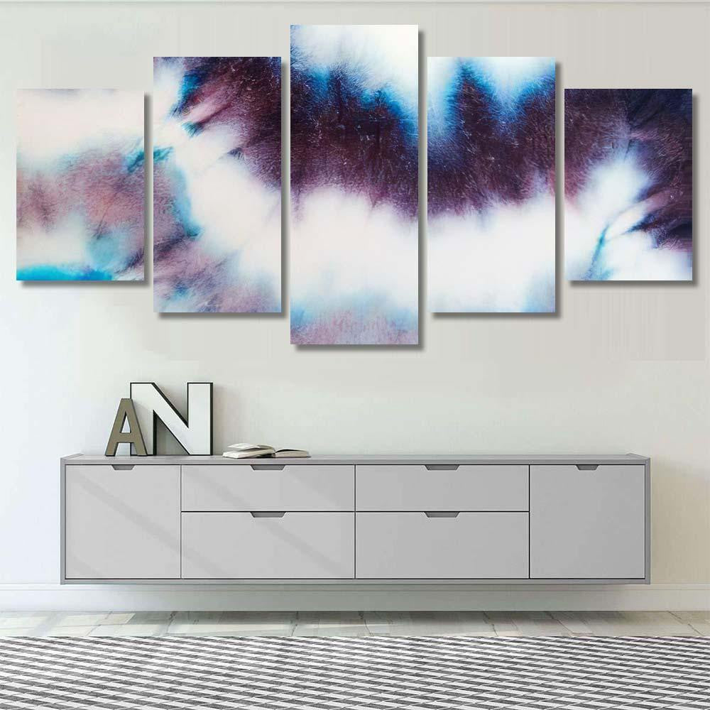 Striped Pattern Magic Aquarelle Tie Dye Galaxy Sky and Space Multi Piece Panel Canvas Home Decor Housewarming Gift Ideas Poster Canvas Gallery Prints