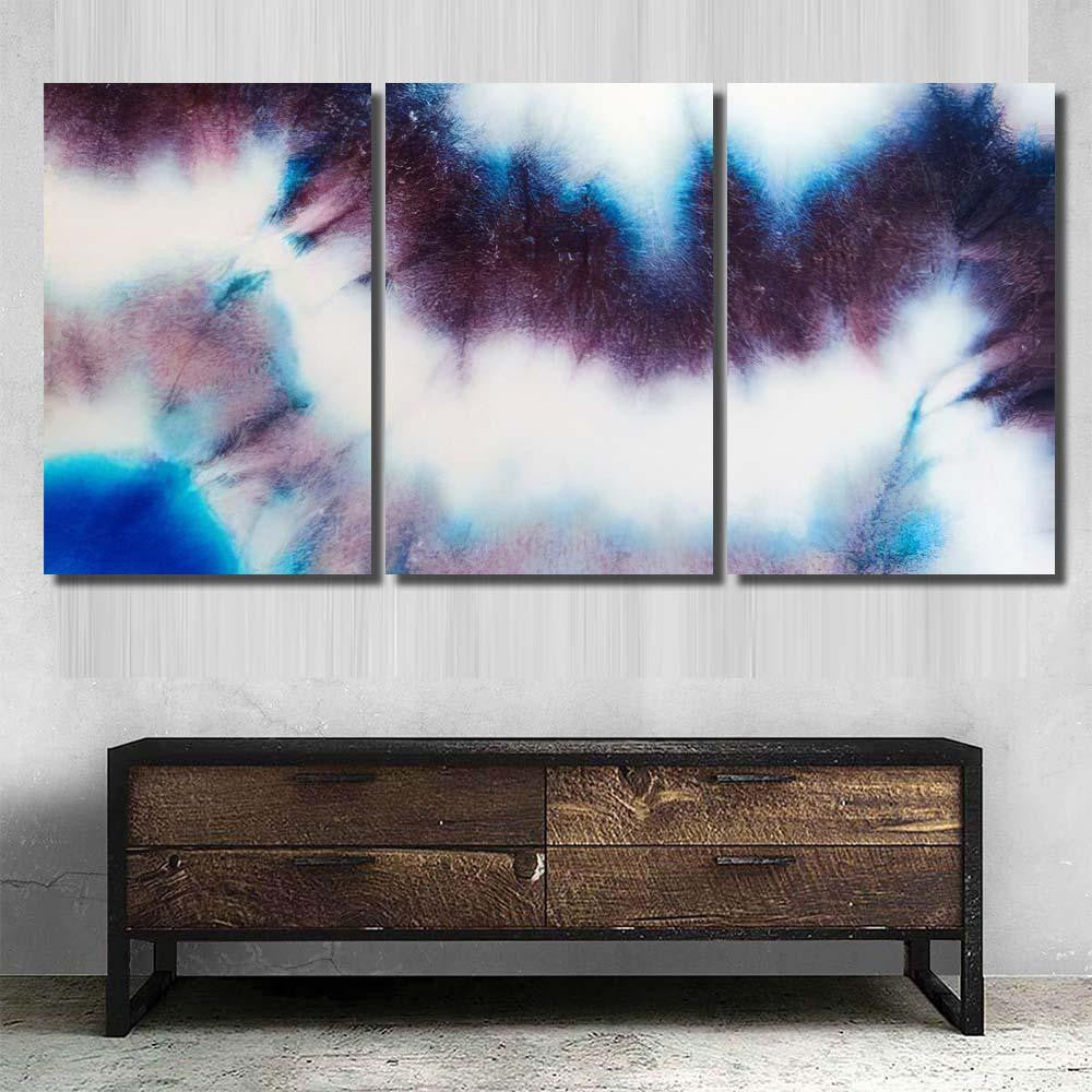 Striped Pattern Magic Aquarelle Tie Dye Galaxy Sky and Space Multi Piece Panel Canvas Home Decor Housewarming Gift Ideas Poster Canvas Gallery Prints