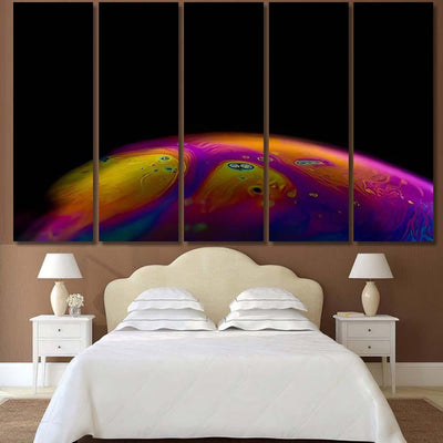 Psychedelic Abstract Planet Soap Bubble Light 25 Galaxy Sky and Space Multi Piece Panel Canvas Home Decor Housewarming Gift Ideas Poster Canvas Gallery Prints
