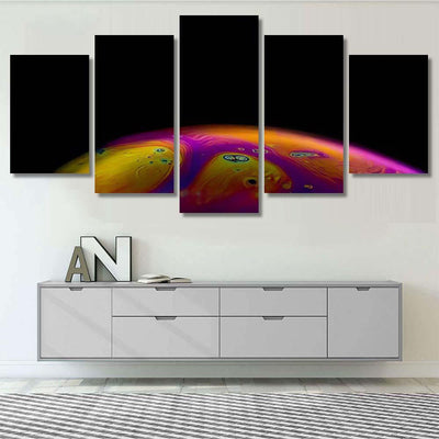 Psychedelic Abstract Planet Soap Bubble Light 25 Galaxy Sky and Space Multi Piece Panel Canvas Home Decor Housewarming Gift Ideas Poster Canvas Gallery Prints