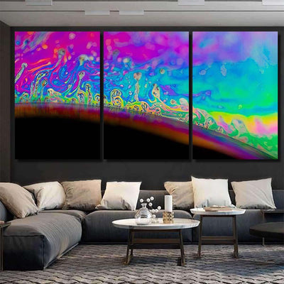 Psychedelic Abstract Planetlike Soap Bubble Light 2 Galaxy Sky and Space Multi Piece Panel Canvas Home Decor Housewarming Gift Ideas Poster Canvas Gallery Prints