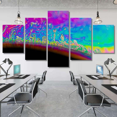 Psychedelic Abstract Planetlike Soap Bubble Light 2 Galaxy Sky and Space Multi Piece Panel Canvas Home Decor Housewarming Gift Ideas Poster Canvas Gallery Prints
