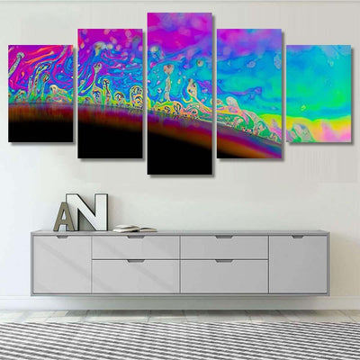 Psychedelic Abstract Planetlike Soap Bubble Light 2 Galaxy Sky and Space Multi Piece Panel Canvas Home Decor Housewarming Gift Ideas Poster Canvas Gallery Prints