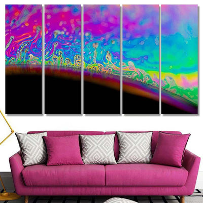 Psychedelic Abstract Planetlike Soap Bubble Light 2 Galaxy Sky and Space Multi Piece Panel Canvas Home Decor Housewarming Gift Ideas Poster Canvas Gallery Prints
