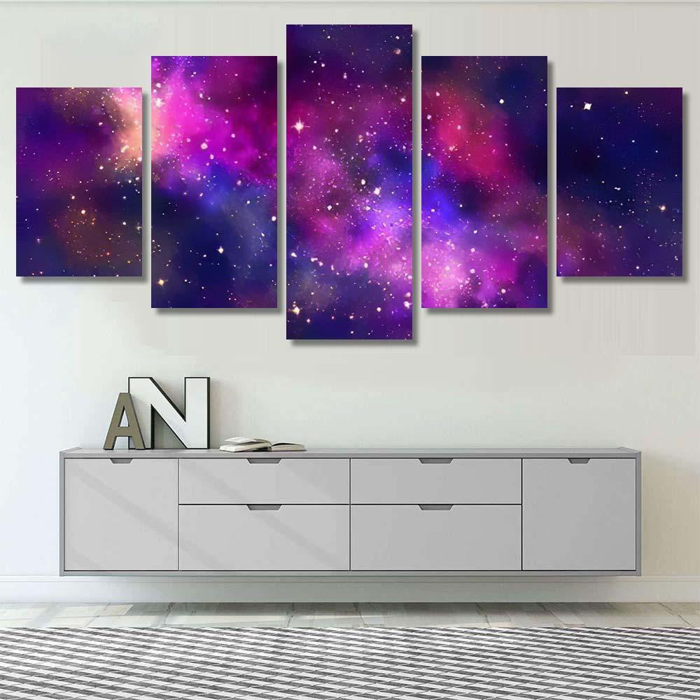 Star Field Galaxy Space Nebula Abstract Galaxy Sky and Space Multi Piece Panel Canvas Home Decor Housewarming Gift Ideas Poster Canvas Gallery Prints