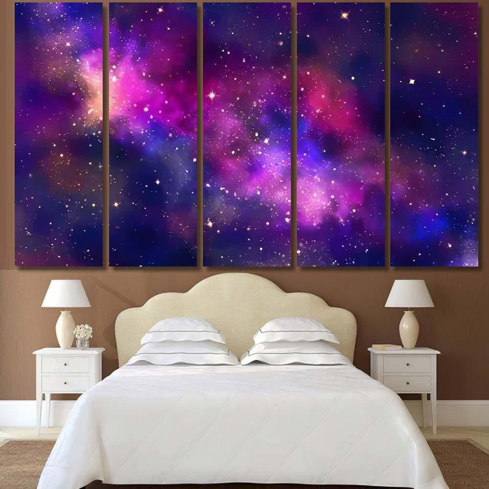 Star Field Galaxy Space Nebula Abstract Galaxy Sky and Space Multi Piece Panel Canvas Home Decor Housewarming Gift Ideas Poster Canvas Gallery Prints
