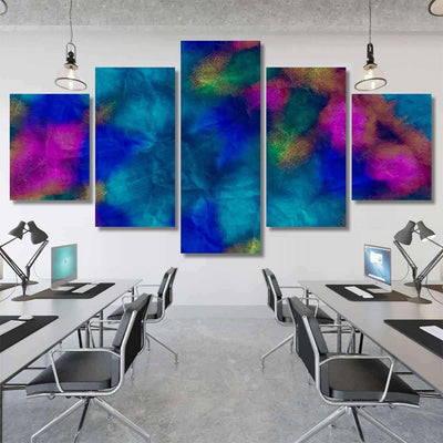 Neon Art Colorful Spray Artwork Cosmic Galaxy Sky and Space Multi Piece Panel Canvas Home Decor Housewarming Gift Ideas Poster Canvas Gallery Prints