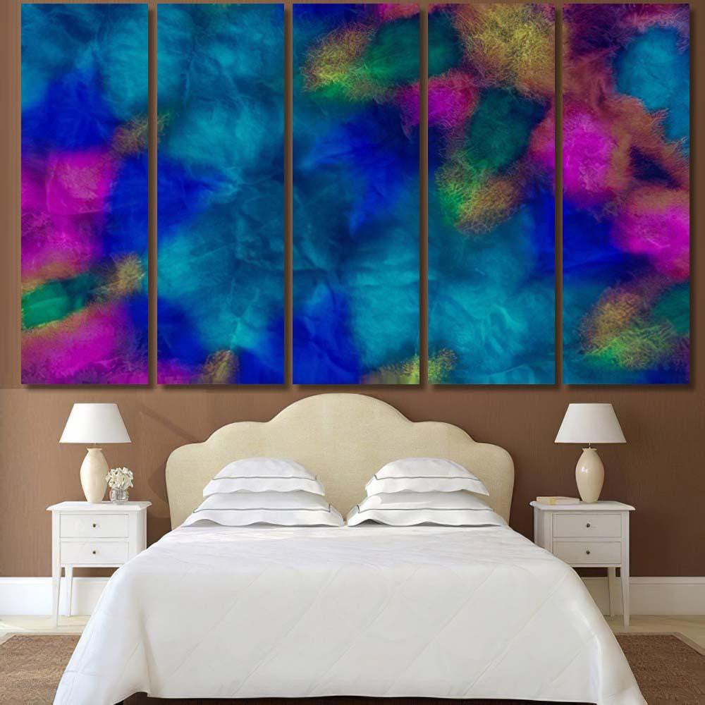 Neon Art Colorful Spray Artwork Cosmic Galaxy Sky and Space Multi Piece Panel Canvas Home Decor Housewarming Gift Ideas Poster Canvas Gallery Prints
