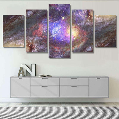 Starry Deep Outer Space Nebula Galaxy 1 Galaxy Sky and Space Multi Piece Panel Canvas Home Decor Housewarming Gift Ideas Poster Canvas Gallery Prints