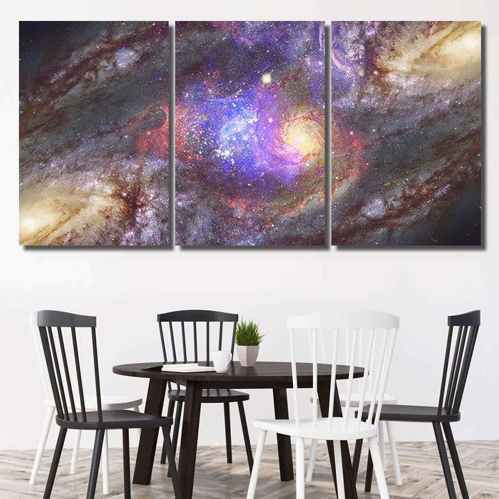 Starry Deep Outer Space Nebula Galaxy 1 Galaxy Sky and Space Multi Piece Panel Canvas Home Decor Housewarming Gift Ideas Poster Canvas Gallery Prints