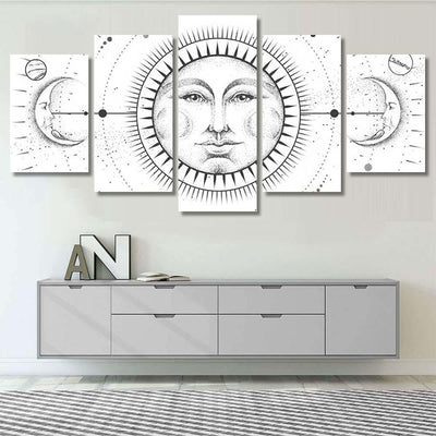 Modern Magic Witchcraft Card Astrology Sun Galaxy Sky and Space Multi Piece Panel Canvas Home Decor Housewarming Gift Ideas Poster Canvas Gallery Prints