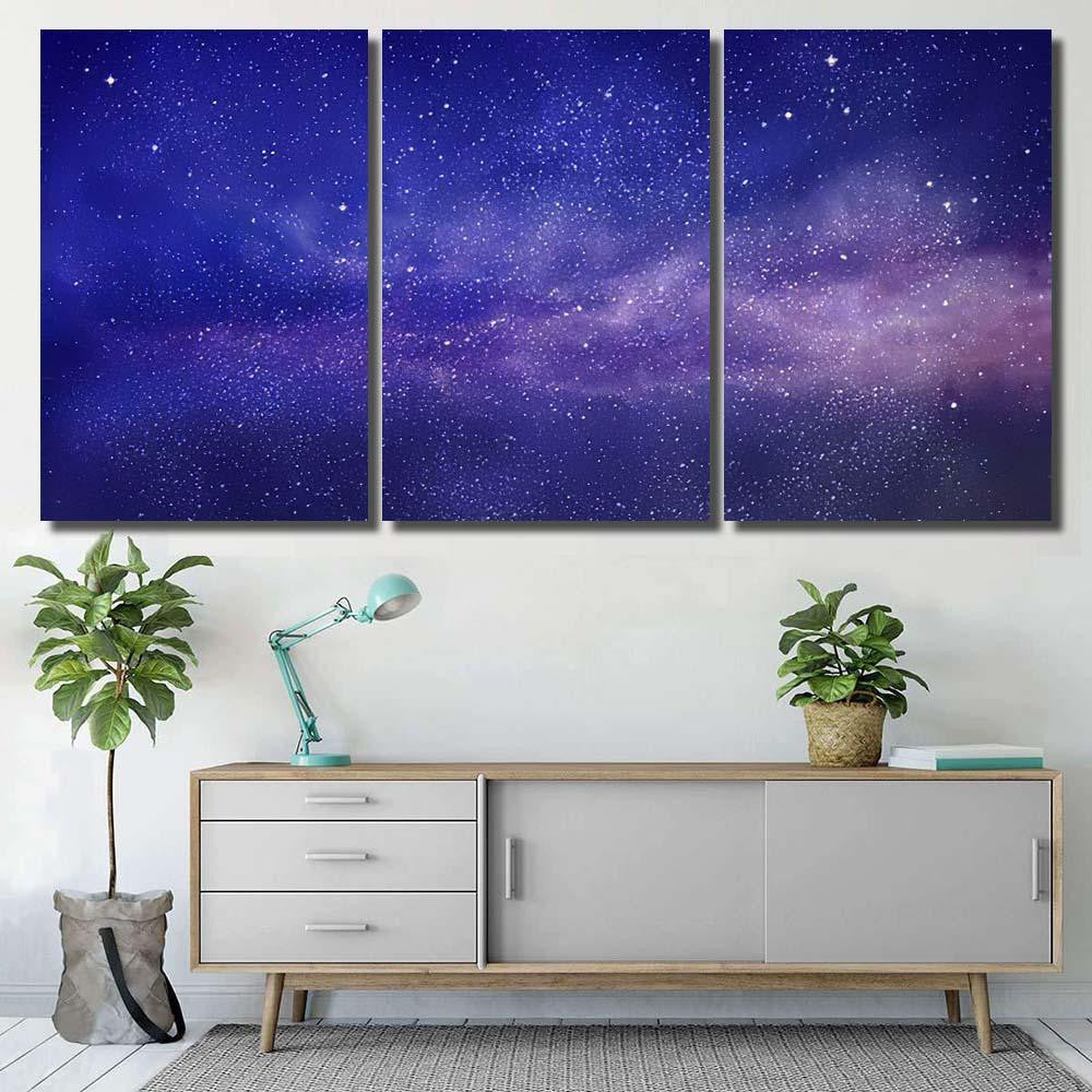 Magic Color Sky Background 1 Galaxy Sky and Space Multi Piece Panel Canvas Home Decor Housewarming Gift Ideas Poster Canvas Gallery Prints