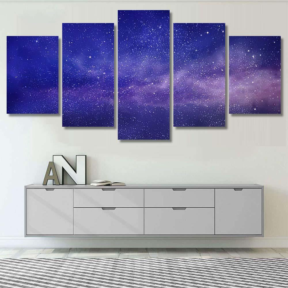 Magic Color Sky Background 1 Galaxy Sky and Space Multi Piece Panel Canvas Home Decor Housewarming Gift Ideas Poster Canvas Gallery Prints
