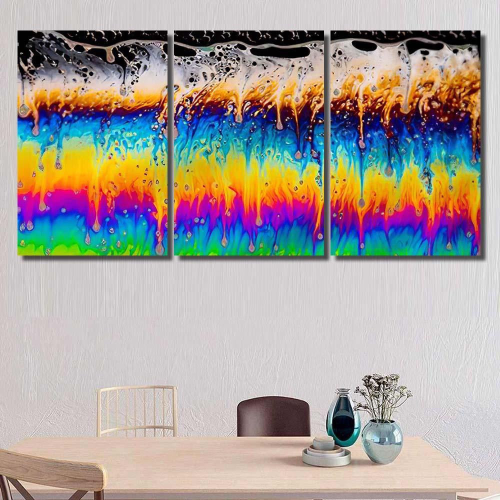Psychedelic Abstract Planet Soap Bubble Light 3 Galaxy Sky and Space Multi Piece Panel Canvas Home Decor Housewarming Gift Ideas Poster Canvas Gallery Prints