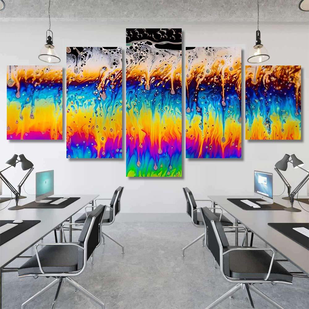 Psychedelic Abstract Planet Soap Bubble Light 3 Galaxy Sky and Space Multi Piece Panel Canvas Home Decor Housewarming Gift Ideas Poster Canvas Gallery Prints