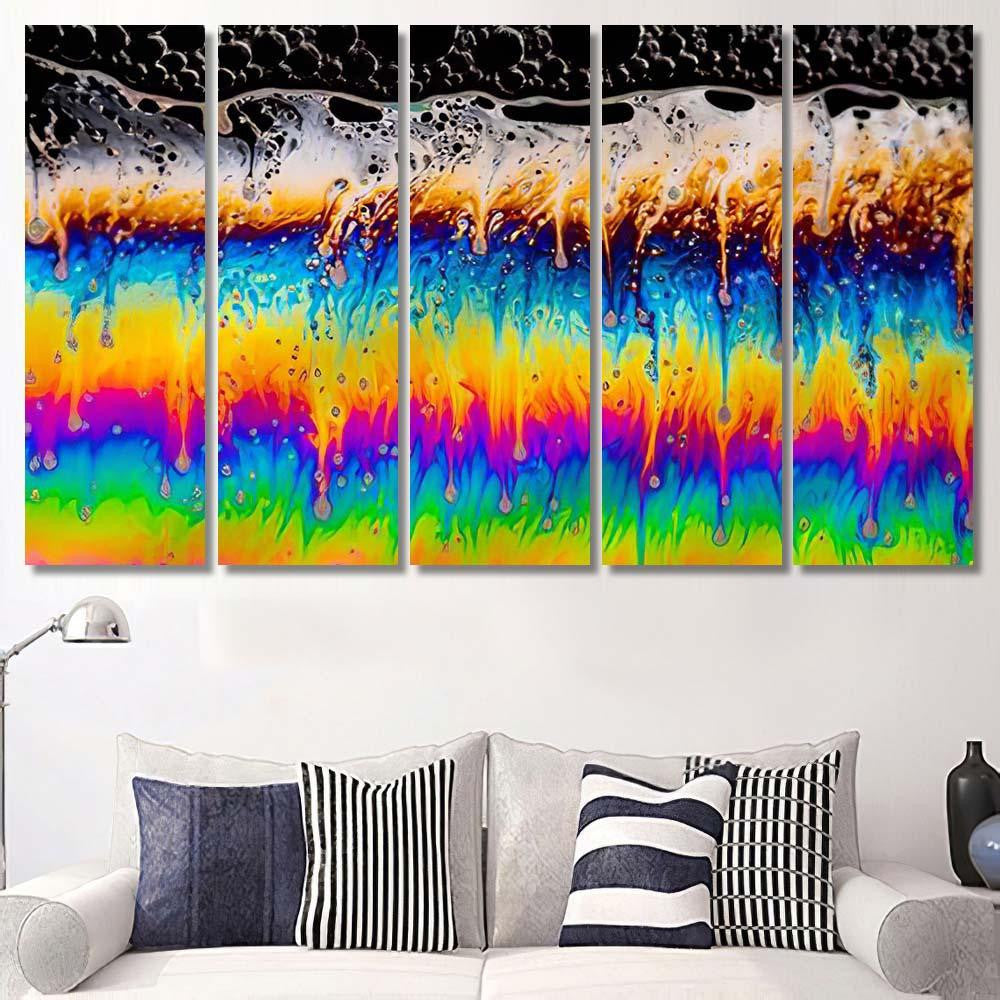Psychedelic Abstract Planet Soap Bubble Light 3 Galaxy Sky and Space Multi Piece Panel Canvas Home Decor Housewarming Gift Ideas Poster Canvas Gallery Prints