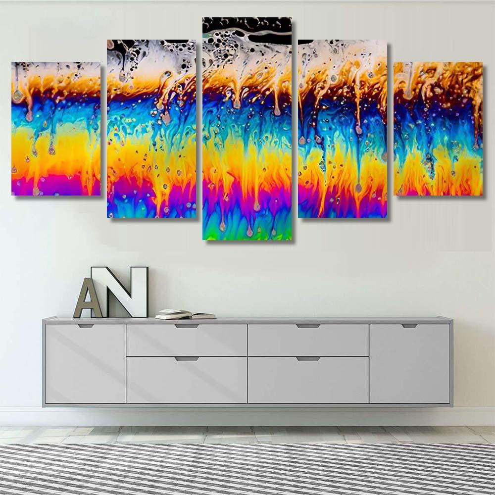 Psychedelic Abstract Planet Soap Bubble Light 3 Galaxy Sky and Space Multi Piece Panel Canvas Home Decor Housewarming Gift Ideas Poster Canvas Gallery Prints