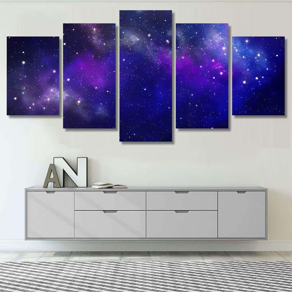 Night Sky Universe Filled Stars Nebul A1  1 Galaxy Sky and Space Multi Piece Panel Canvas Home Decor Housewarming Gift Ideas Poster Canvas Gallery Prints