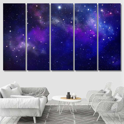 Night Sky Universe Filled Stars Nebul A1  1 Galaxy Sky and Space Multi Piece Panel Canvas Home Decor Housewarming Gift Ideas Poster Canvas Gallery Prints