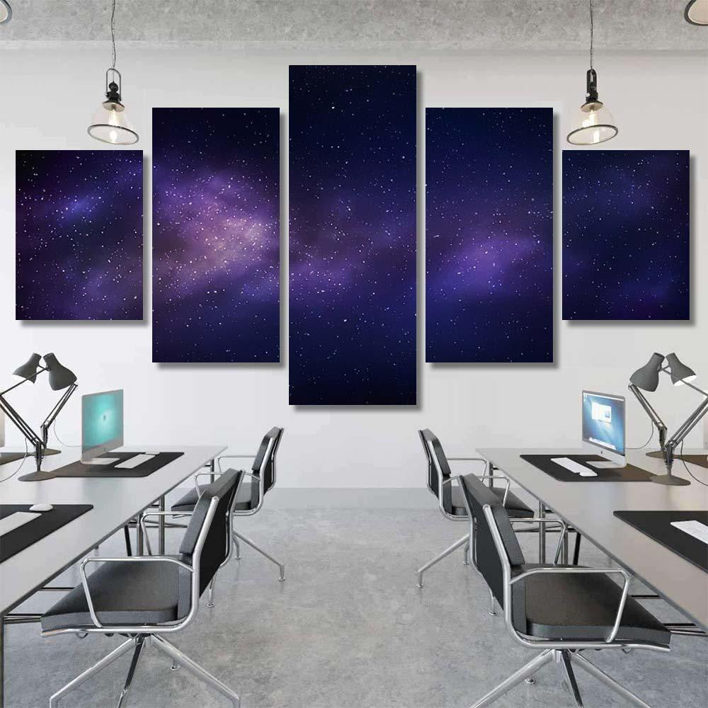Milky Way Galaxy Stars Space Background 2 Galaxy Sky and Space Multi Piece Panel Canvas Home Decor Housewarming Gift Ideas Poster Canvas Gallery Prints