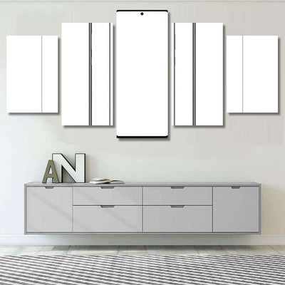 Modern Frameless Smartphones Mockups Blank Screens Galaxy Sky and Space Multi Piece Panel Canvas Home Decor Housewarming Gift Ideas Poster Canvas Gallery Prints