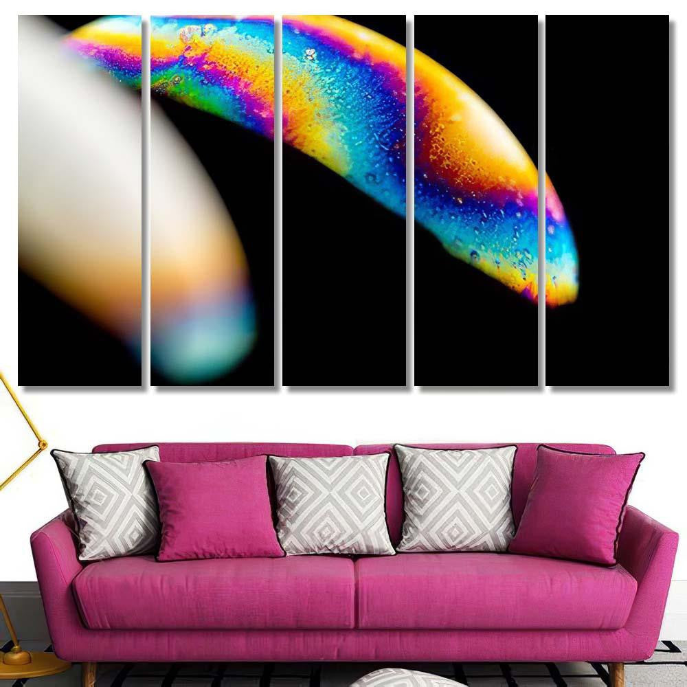 Psychedelic Abstract Planet Soap Bubble Light 21 Galaxy Sky and Space Multi Piece Panel Canvas Home Decor Housewarming Gift Ideas Poster Canvas Gallery Prints