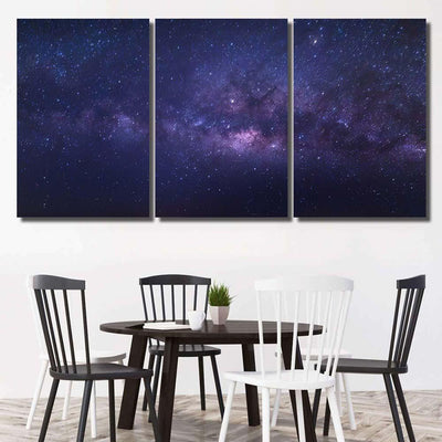 Panorama View Milky Way Galaxy That Galaxy Sky and Space Multi Piece Panel Canvas Home Decor Housewarming Gift Ideas Poster Canvas Gallery Prints