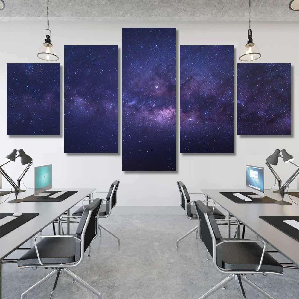 Panorama View Milky Way Galaxy That Galaxy Sky and Space Multi Piece Panel Canvas Home Decor Housewarming Gift Ideas Poster Canvas Gallery Prints