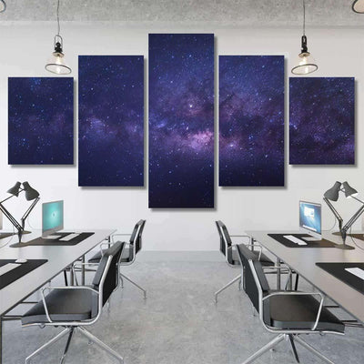 Panorama View Milky Way Galaxy That Galaxy Sky and Space Multi Piece Panel Canvas Home Decor Housewarming Gift Ideas Poster Canvas Gallery Prints