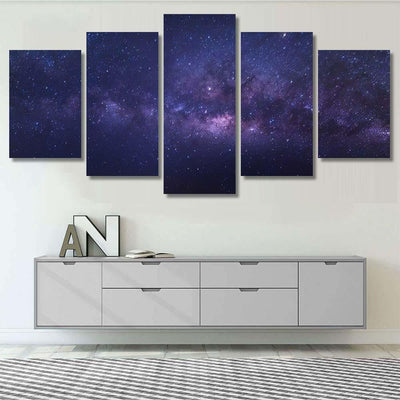 Panorama View Milky Way Galaxy That Galaxy Sky and Space Multi Piece Panel Canvas Home Decor Housewarming Gift Ideas Poster Canvas Gallery Prints