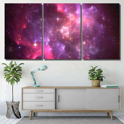 Space Background Purple Ring Nebula Stars Galaxy Sky and Space Multi Piece Panel Canvas Home Decor Housewarming Gift Ideas Poster Canvas Gallery Prints