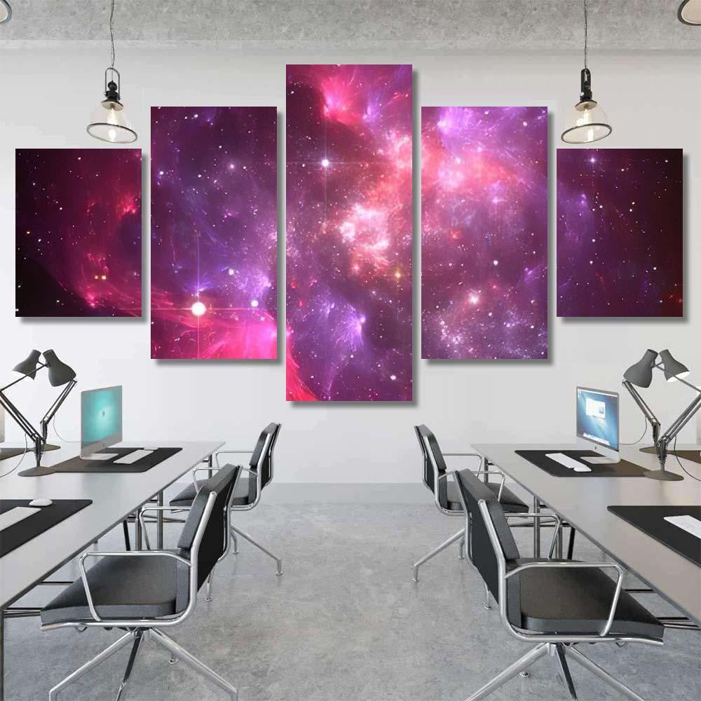 Space Background Purple Ring Nebula Stars Galaxy Sky and Space Multi Piece Panel Canvas Home Decor Housewarming Gift Ideas Poster Canvas Gallery Prints
